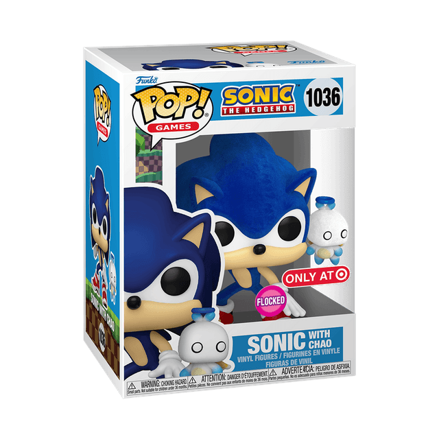sonic with chao only at flocked pink background 1036