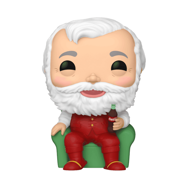 coca cola santa in chair exclusive white background 173