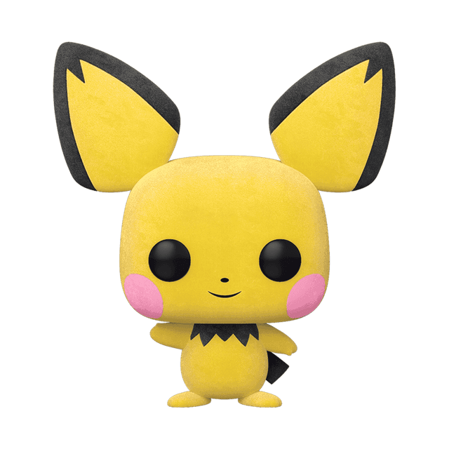 pichu wondercon flocked pink background 579