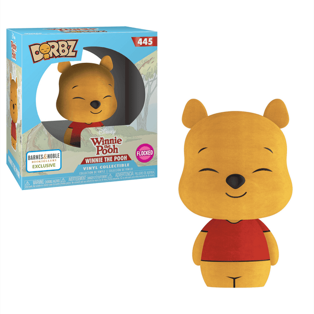winnie the pooh flocked barnes noble white background pink 445