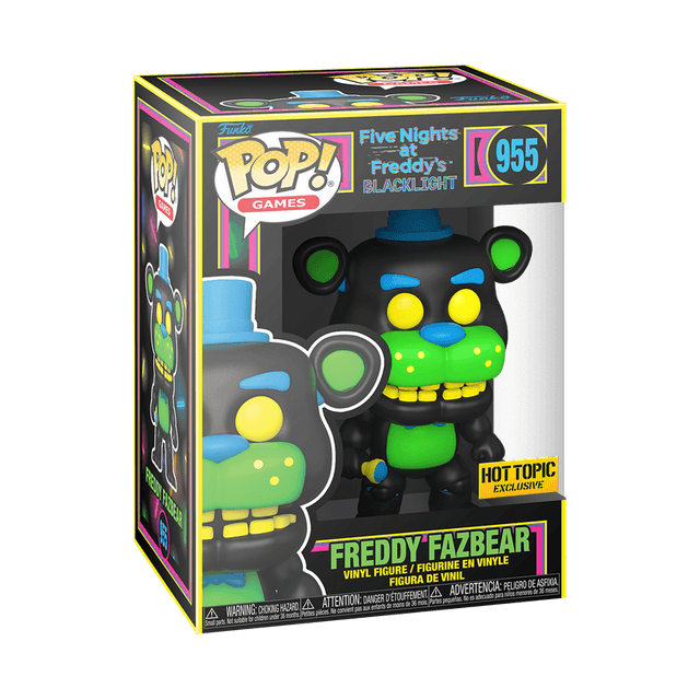 freddy fazbear blacklight hot topic yellow background 955