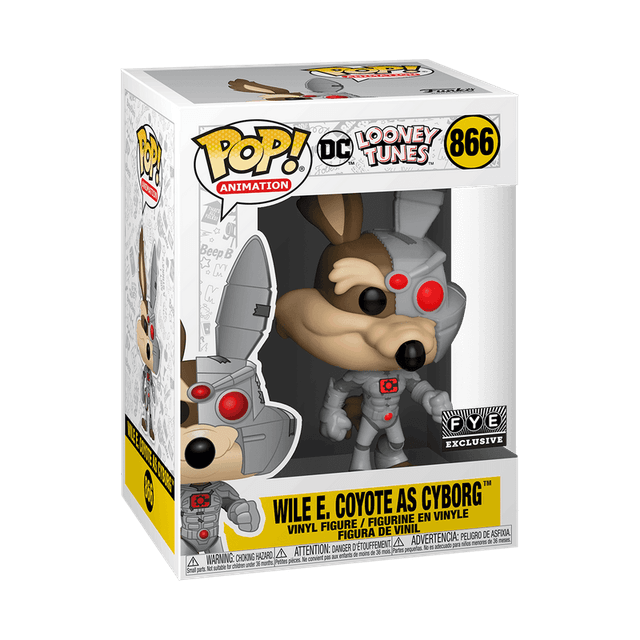 wile e coyote as cyborg fye exclusive black background 866