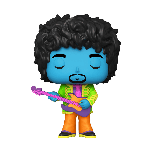 jimi hendrix blacklight exclusive white background 239