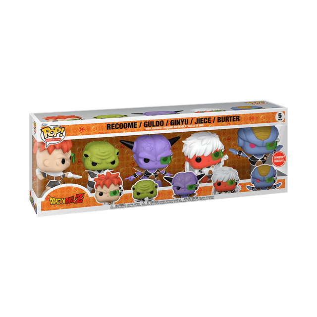 recoome guldo ginyu jiece burter gamestop exclusive 5 pack