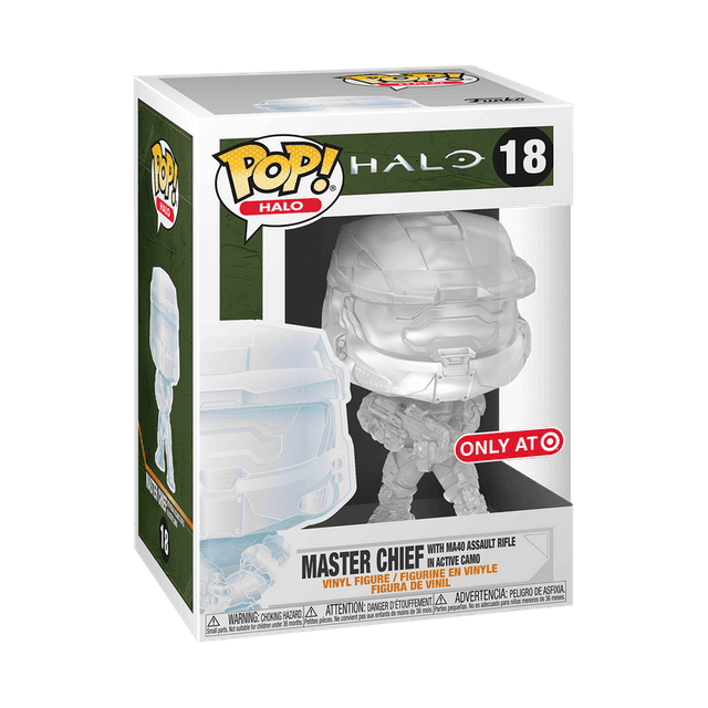 master chief with ma40 assault rifle in active camo only at 18