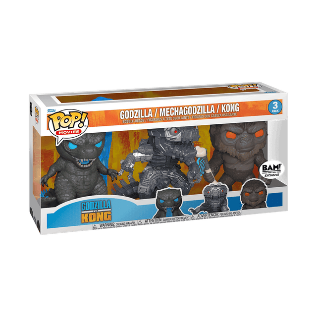 godzilla mechagodzilla kong bam white 3 pack