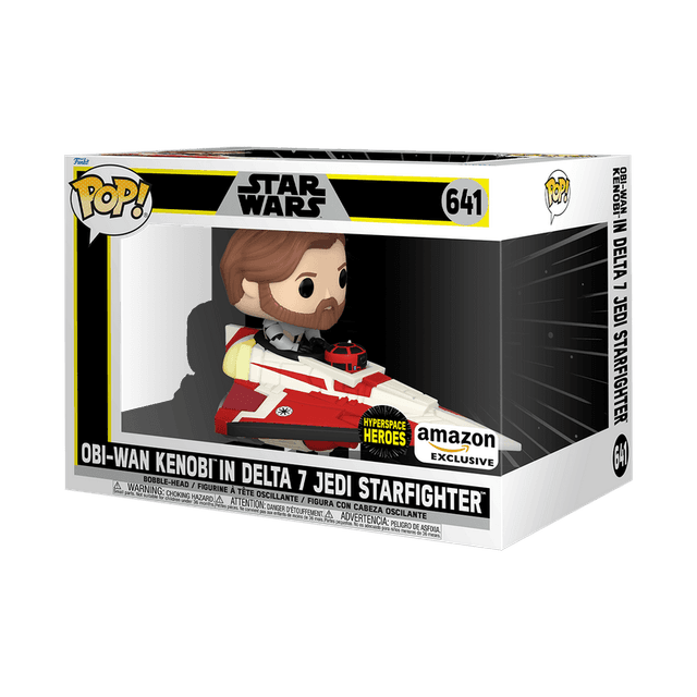 obi wan kenobi in delta 7 jedi starfighter amazon exclusive white background hyperspace heroes 641