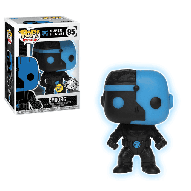 cyborg exclusive silver background glows in the dark 95
