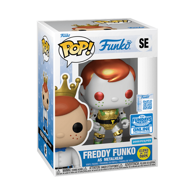 freddy as metalhead fundays online qr code glows in the dark