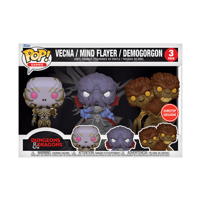 vecna mind flayer demogorgon gamestop exclusive 3 pack