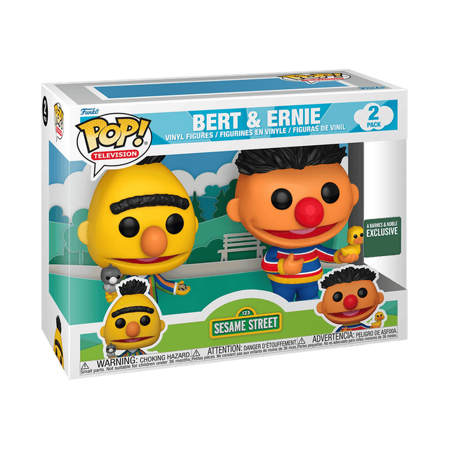 bert ernie a barnes noble exclusive green background 2 pack
