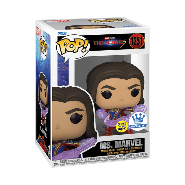 ms marvel exclusive white background glows in the dark 1251