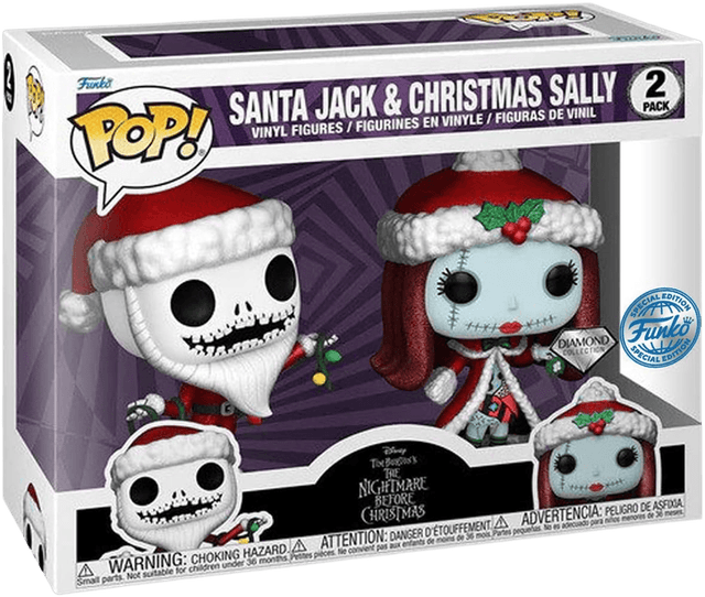 Santa Jack & Christmas Sally #2 PACK Funko Pop from The Nightmare Before Christmas