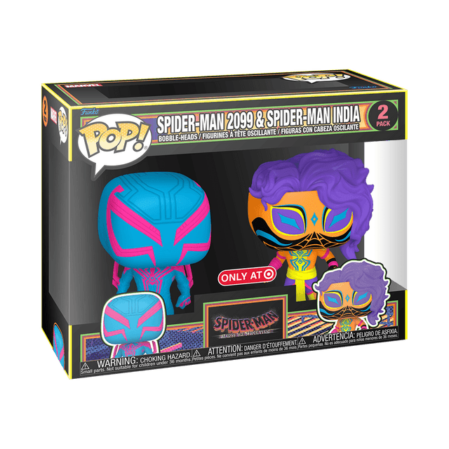 spider man 2099 india blacklight only at 2 pack
