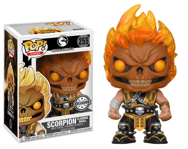 scorpion flaming skull exclusive silver background 255