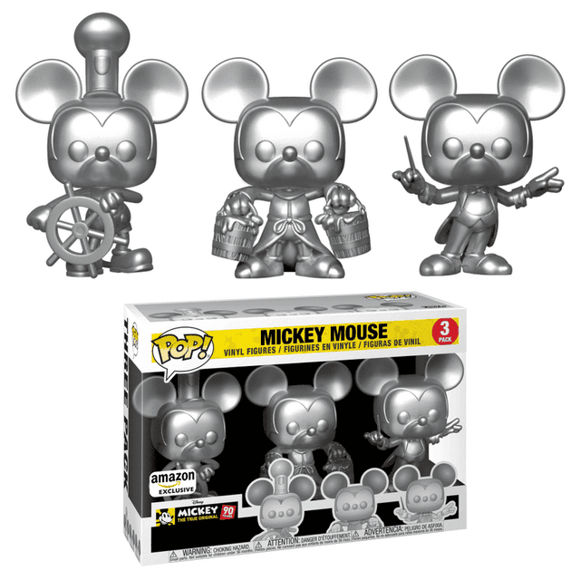 mickey mouse silver amazon exclusive white background 3 pack