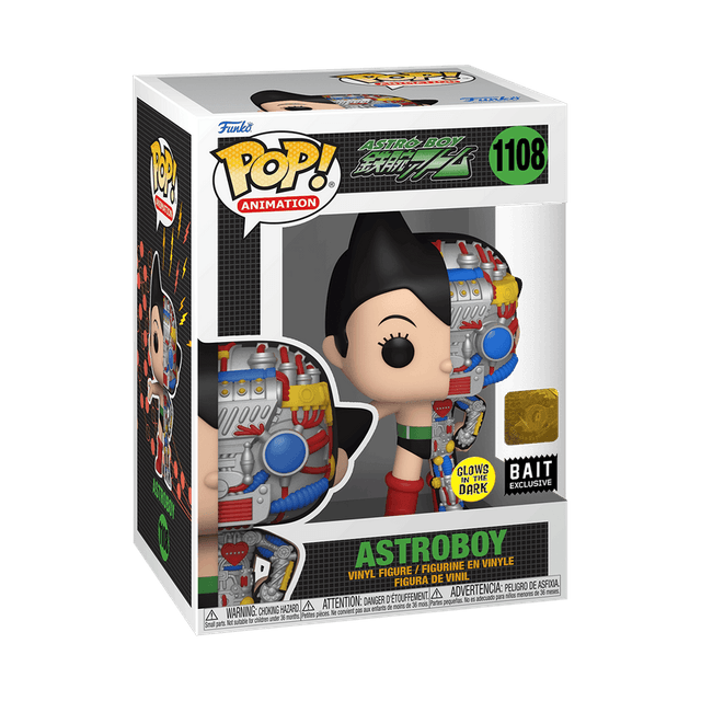 astroboy bait black background glows in the dark 1108