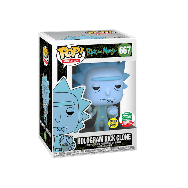 hologram rick clone limited edition green white red glows in the dark 667