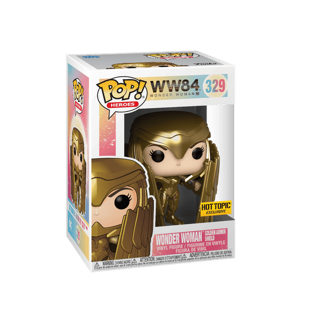 wonder woman golden armor shield hot topic yellow background 329