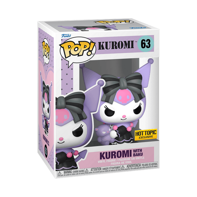 kuromi with baku hot topic yellow background 63