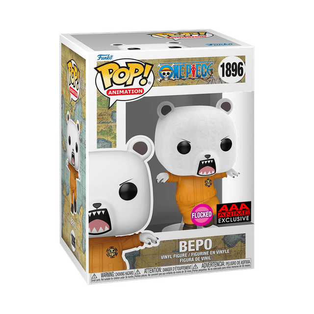 bepo flocked pink background aaa anime exclusive black 1896