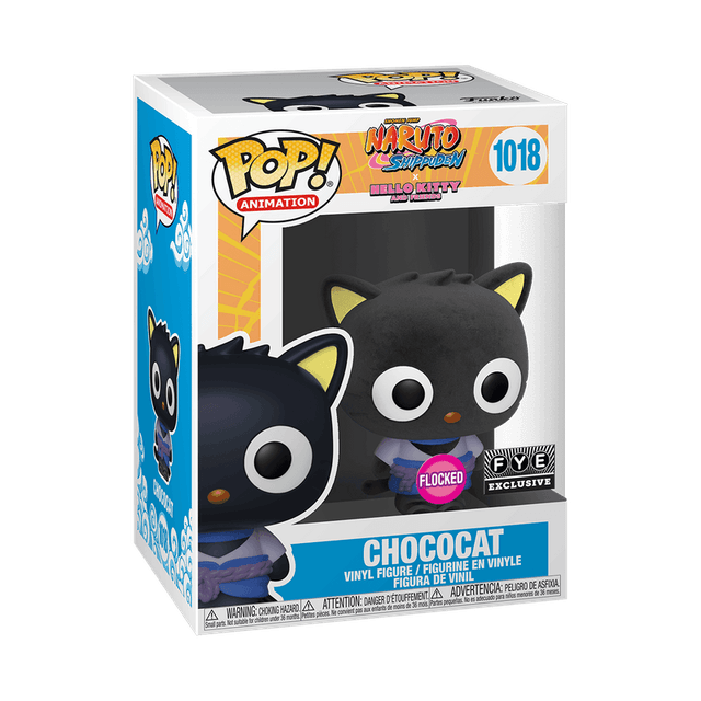 chococat fye exclusive black background flocked pink 1018