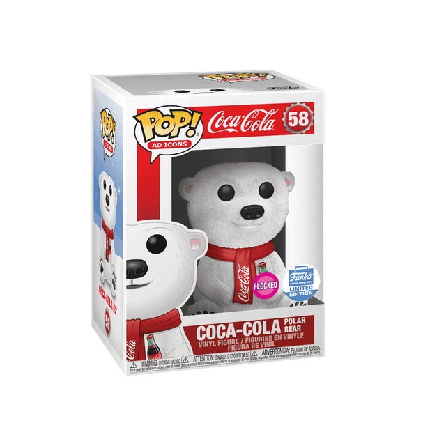coca cola polar bear limited edition flocked pink background 58