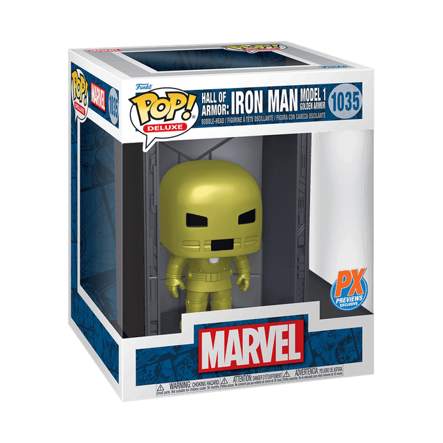 hall of armor iron man model 1 golden px previews 1035
