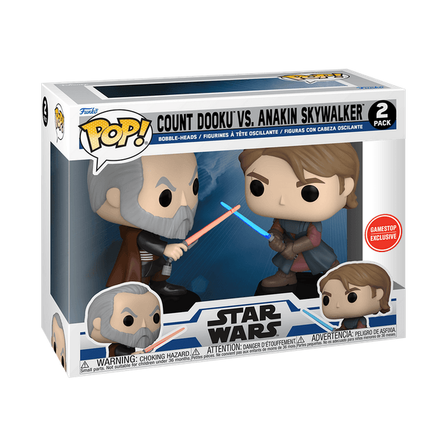 count dooku vs anakin skywalker gamestop exclusive 2 pack