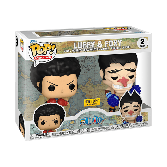 luffy foxy hot topic yellow background 2 pack