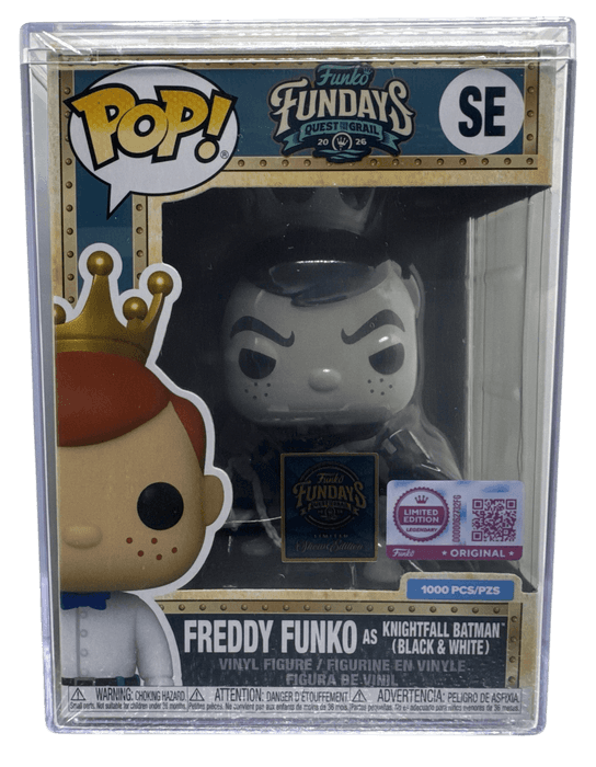 Freddy funko as Knightfall Batman (Black & White) #SE Funko Pop from Funko Fundays