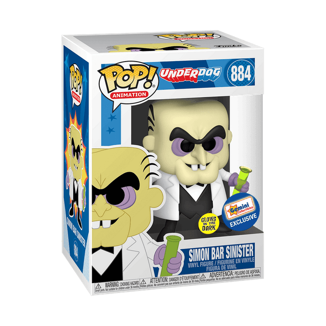 simon bar sinister gemini blue background glows in the dark 884