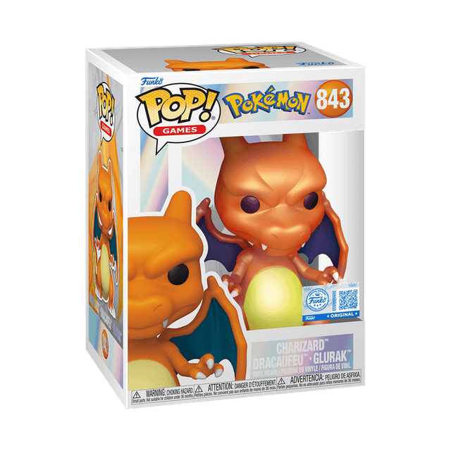 charizard dracafeu glurak pearlescent original blue 843