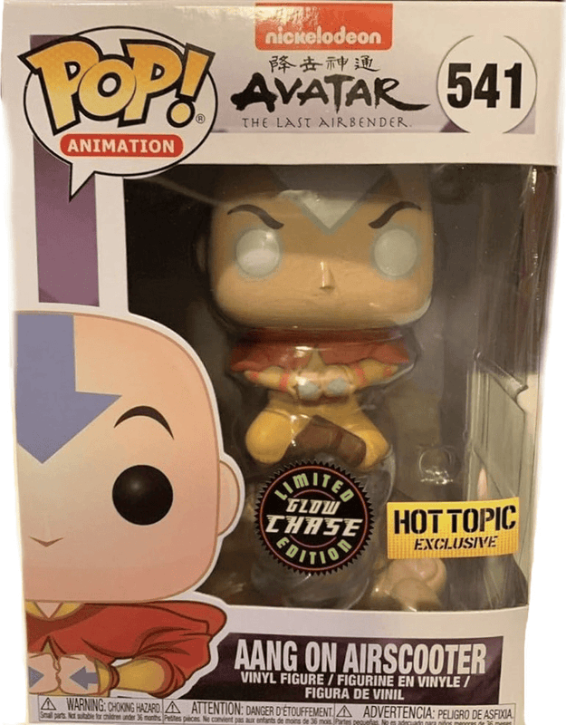 aang on airscooter hot topic yellow background glow chase 541