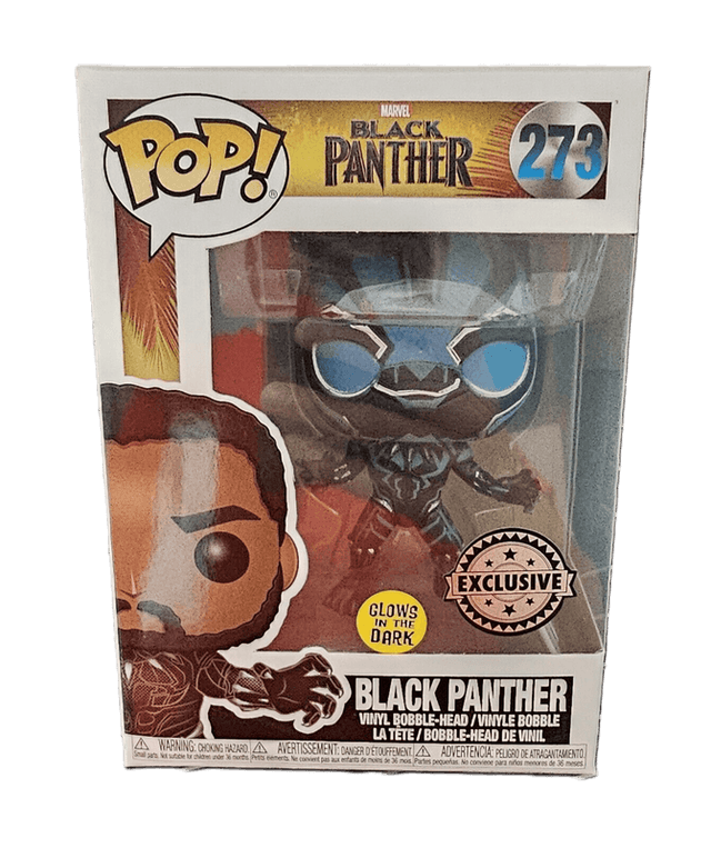 black panther exclusive silver background glows in the dark 273