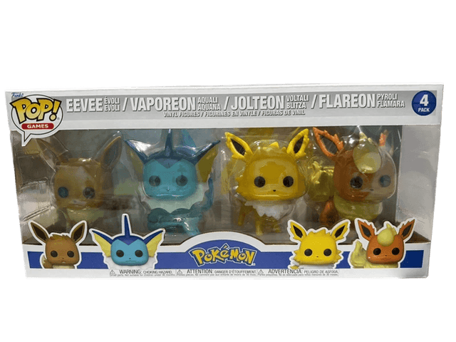 eevee evoli vaporeon aquali aquana jolteon voltali blitza flareon pyroli flamara 4 pack