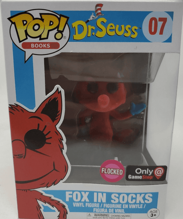 fox in socks only gamestop flocked pink background 07