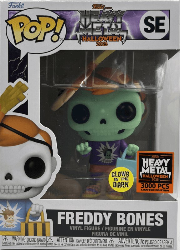 freddy bones heavy metal halloween glows in the dark