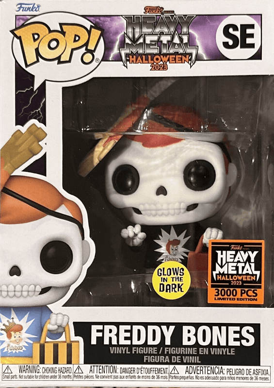 freddy bones heavy metal halloween glows in the dark