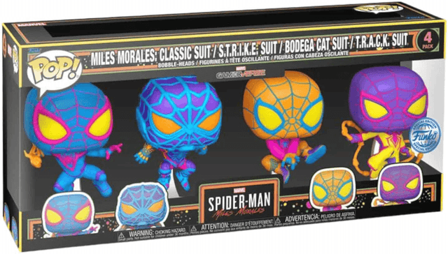 miles morales classic suit s t r i k e bodega cat a c special edition 4 pack