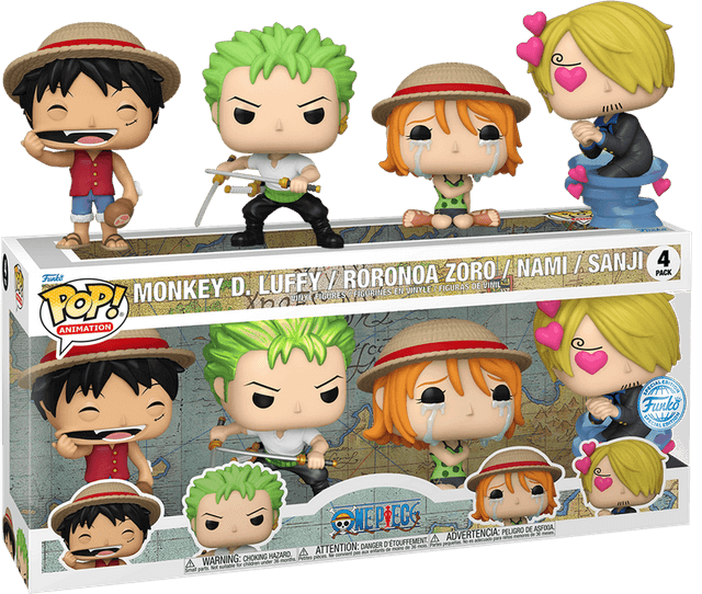 monkey d luffy roronoa zoro nami sanji special edition 4 pack