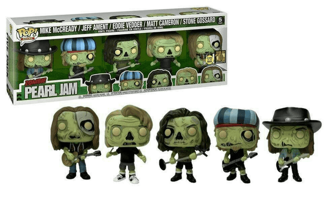 mike mccready jeff ament eddie vedder matt cameron stone gossard zombie pearl jam glows in the dark 5 pack