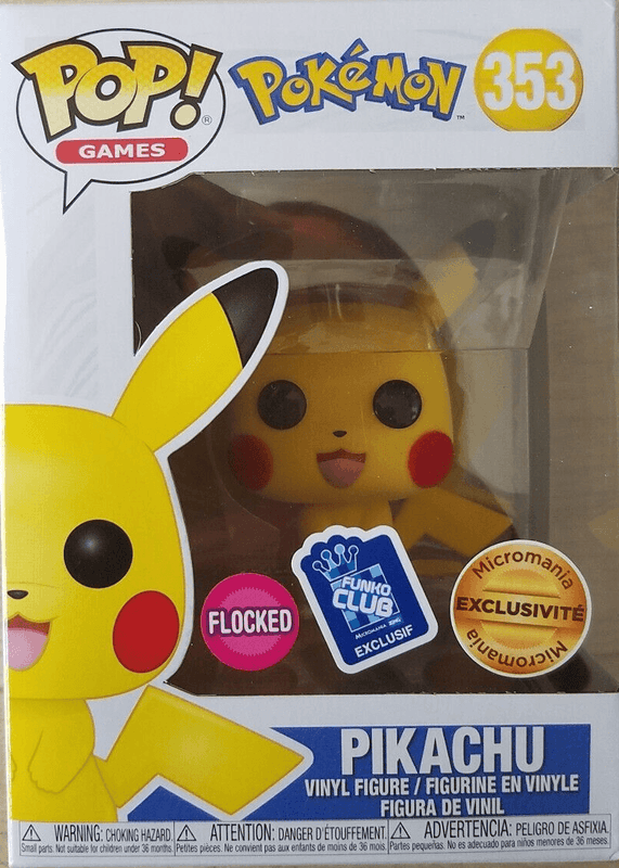 pikachu insider club blue background micromania flocked pink 353
