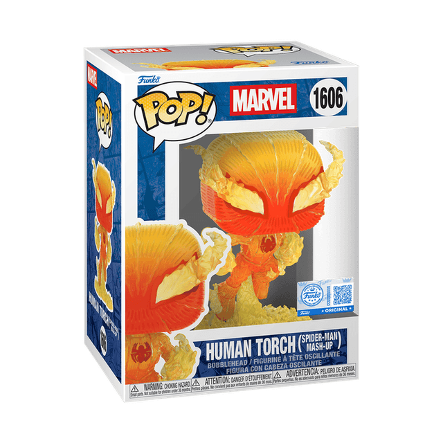 human torch spider man mash up original blue 1606