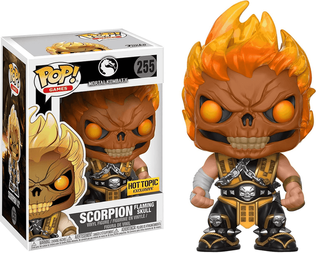 scorpion flaming skull hot topic yellow background 255