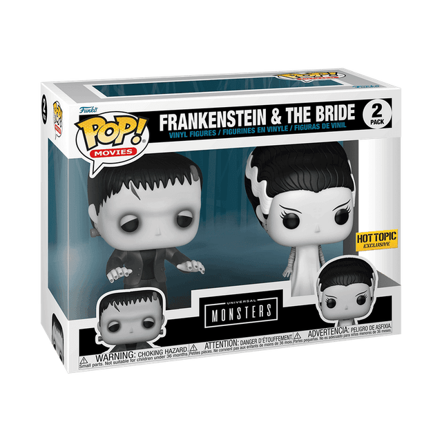 frankenstein the bride hot topic yellow background 2 pack