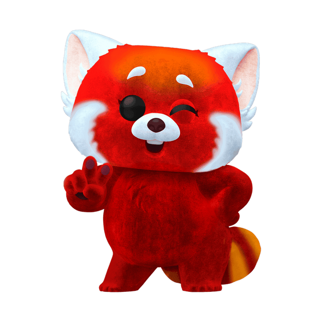 red panda mei exclusive white background flocked pink 1185