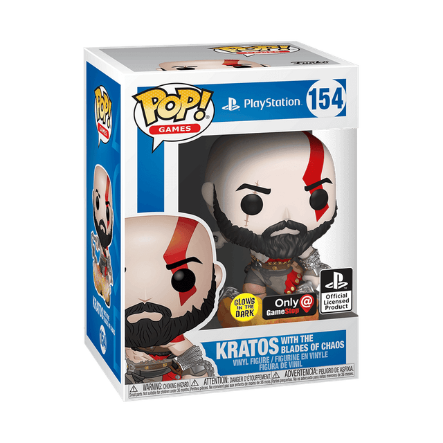 kratos with the blades of chaos only gamestop glows in dark official licensed product 154