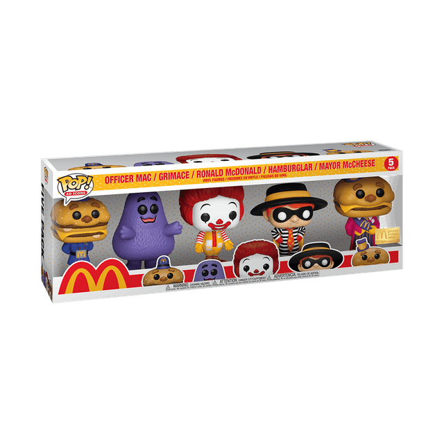 officer mac grimace ronald mcdonald hamburglar mayor mccheese mc donald 5 pack