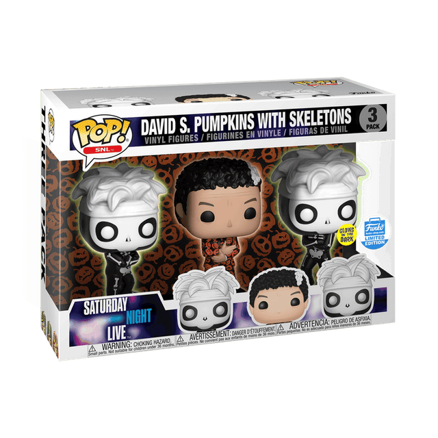 david s pumpkins with skeletons limited edition glows in the dark 3 pack